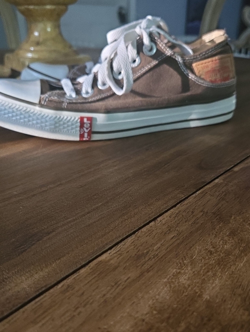 Levi's Women's Low-Top Canvas Sneakers in Brown and White